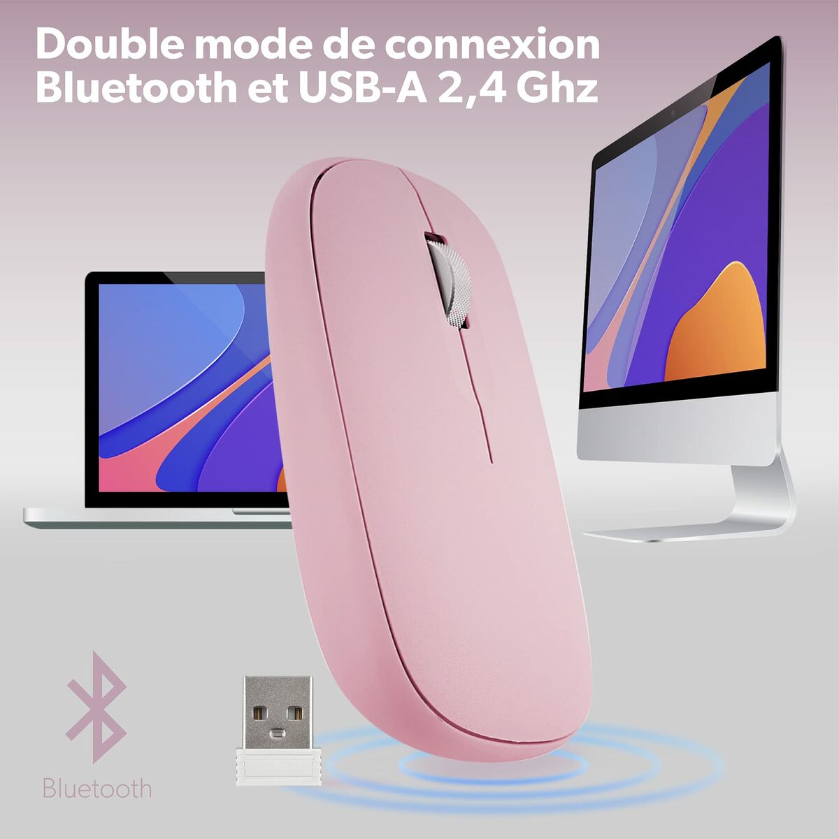 Langaton hiiri T'NB iClick Pinkki